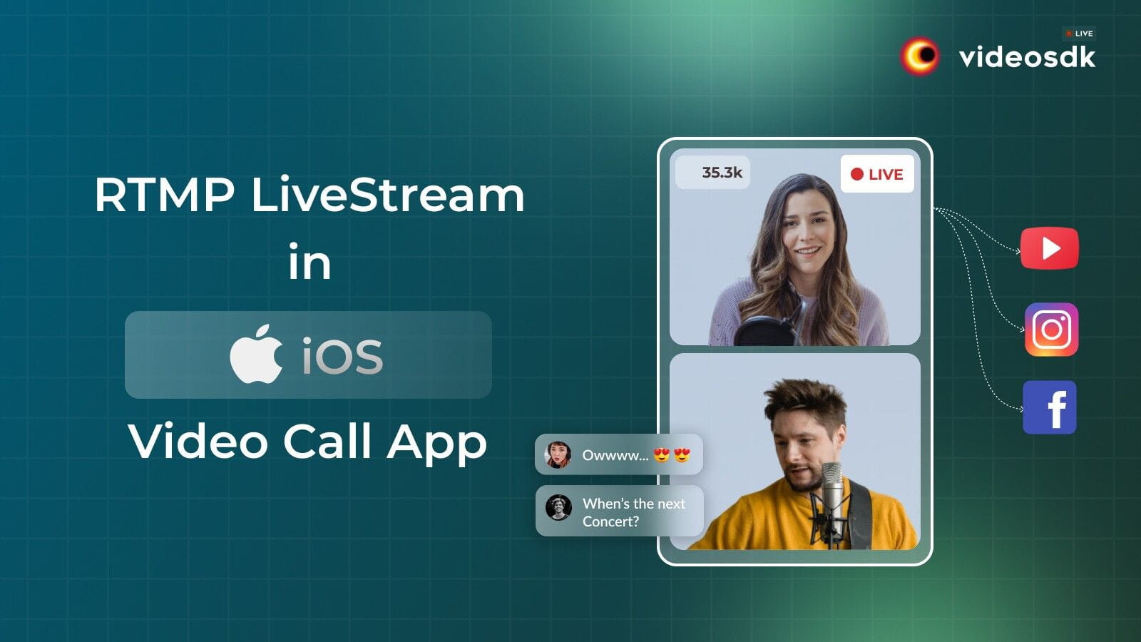 How to Integrate RTMP Live Stream in iOS Video Call App?