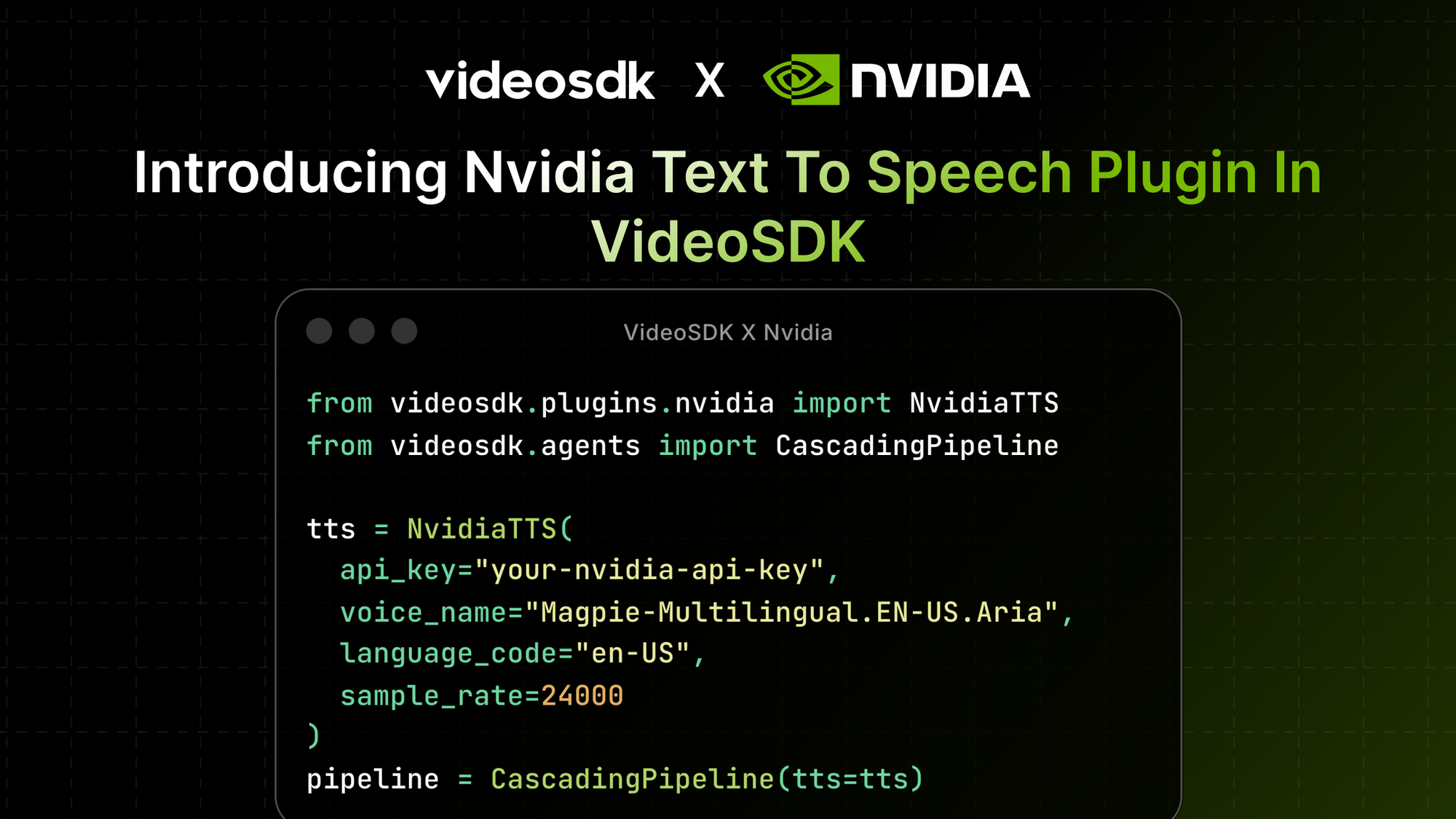Introducing the Nvidia Text to Speech Plugin in VideoSDK