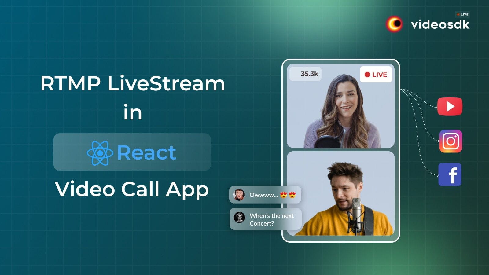 How to Integrate RTMP Live Stream in React JS Video Call App? How to Integrate RTMP Live Stream in React JS Video Call App?